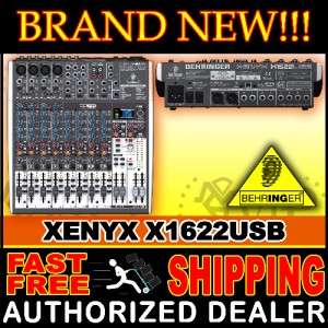 BEHRINGER XENYX X1622USB USB MIXER BOARD W/Rack ears  
