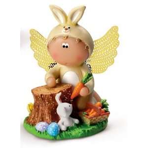  Angel Cheeks Spring Figurine  Tan Bunny