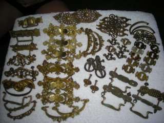LOT OF MISC. ANTIQUE DRAWER PULLS and ACESSORIES   MUST SEE  