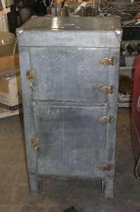 Antique Metal ICE BOX Refrigerator  