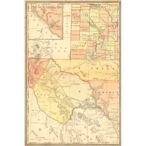  McNally 1883 Antique Railroad Map of West Texas Office 
