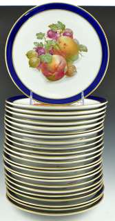 24 Vintage Appetizer/Dessert Plates Schumann Gilt Fruit  