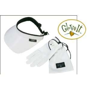  GloveIt White Clear Dot Ladies Golf Glove (HandLeft,Size 