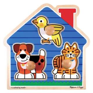 Melissa & Doug Jumbo Knob Puzzle   House Pets.Opens in a new window