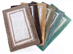 Resort Collection Pure Cotton Bath Rugs 4 Sizes 6 Color  