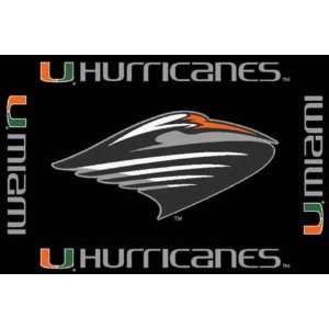    Logo Rugs Miami Hurricanes 3x5 Area Rug