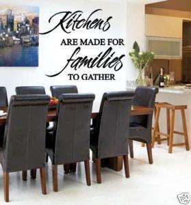 Kitchens Are Made For Families Wall Lettering Word Art  