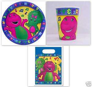 BARNEY BABY BOP Party Supplies PLATES CUPS BAGS x8 NEW  