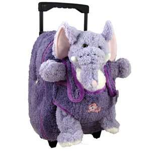  Kreative Kids Purple Elephant Rolling Backpack: Clothing