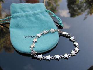 Tiffany & Co RARE Silver STAR Link Bracelet Bangle  