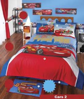   Disney Cars Pixar Blue Comforter Sheets Bedding Set Full 8pcs  