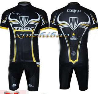   Riding Sports Wear Bike Bicycle Cycling Clothing Jersey+Shorts Black