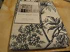 new Fabric SHOWER CURTAIN Black & White TOILE~Charter Club 100% cotton 