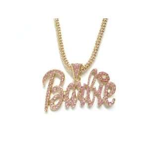  Nicki Minaj Barbie Necklace (Gold Pink) Jewelry