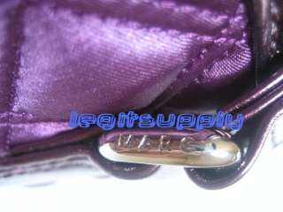 MARC JACOBS Purple Quilted Satin Bucket Tote Bag Purse  
