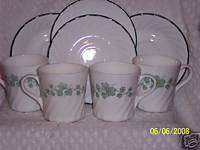 Callaway Ivy Impressions 4 Cup & Saucer Corelle Corning  