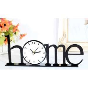   : Home Feel Originality Decoration Desk Clock(Black): Home & Kitchen