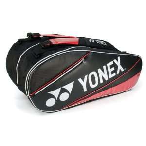    Yonex Pro Racquet 9 Pack Black Red Tennis Bag: Sports & Outdoors