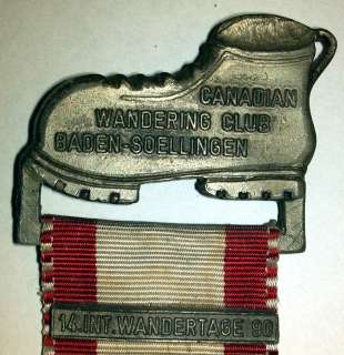 Canadian Wandering Club Baden Scellingen Air Base Pin Medal Medallion 