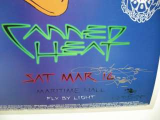 CANNED HEAT ZERO Concert Poster Signed MOUSE NEW 1996  