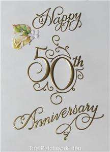 Carol Wilson Fine Arts 50th Wedding Anniversary Card Beautiful Roses 