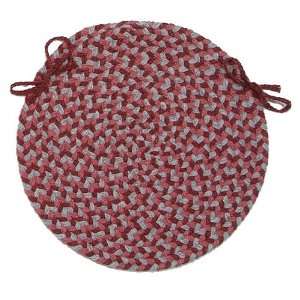   Boston Common Round Braided Chair Pad (Set of 4) Color Brick