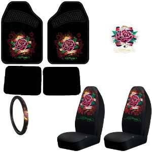   Bucket Seat Covers, Steering Wheel Cover & Cling Decal Automotive