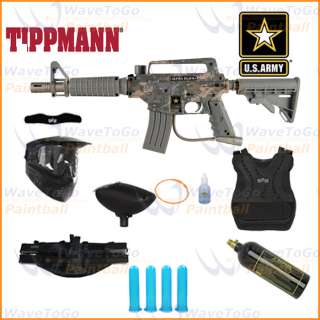   US Army Alpha Black Paintball Gun Chest Neck Protector MEGA Combo Camo