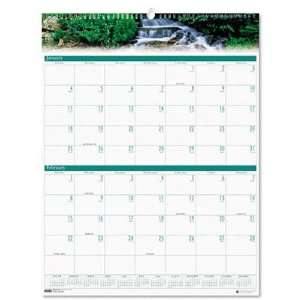   Two Months Per Page World Gardens Wall Calendar, 20 x 26 Office