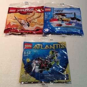 LEGO Atlantis City Ninjago 3 Mini Sets Packs 30042 4900 30080 NEW 