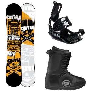  2012 Gnu Carbon Credit 162W Snowboard Package with Gnu 