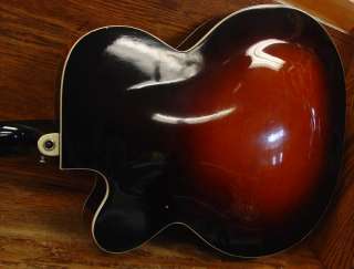 1961 era Kay Kelvinator archtop jazz guitar sunburst with case  