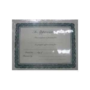 Certificate Appreciation (Package of 6)