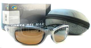 NEW Costa del Mar Hammerhead White/Black Silver Mirror Sunglasses 