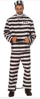   Convict Prisoner Jail Inmate Halloween Fancy Dress Up Costume M L XL