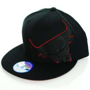  NBA Chicago Bulls Black Fitted Cap Hat
