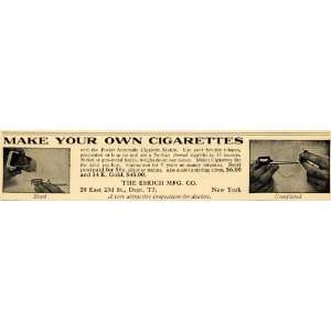   Ad Make Your Own Cigarettes Tobacco Esrich Rolling   Original Print Ad