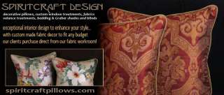 Decorative Throw Pillows in Scalamandre Venezia Fabric, Velvet and 