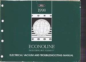   FORD ECONOLINE ELECTRICAL & VACUUM Service Manual EVTM WIRING DIAGRAMS