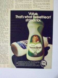 1974 Purex Lime Sweet Heart Dishwashing Liquid Magazine Print 