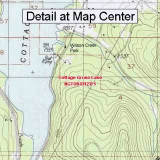USGS Topographic Quadrangle Map   Cottage Grove Lake, Oregon (Folded 