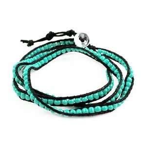  Turquoise Beaded Wrap Bracelet, BR 1287, 6pcs/lot  $31.15 
