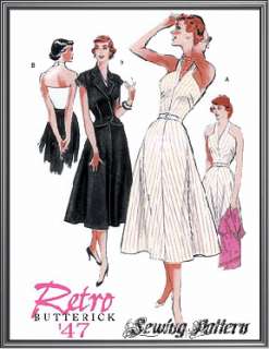 Butterick 5214 Retro 47 Halter Dress Sewing Pattern  