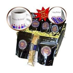 Design   Row of Cupcakes, Purple, Happy Birthday   Coffee Gift Baskets 