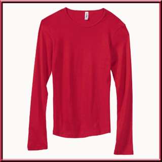 Blank Ribbed Long Sleeve Womens Cotton Shirt S 2X  