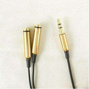   to 2 Dual Earphone Headphone Y Splitter Cable Adapter Jack  