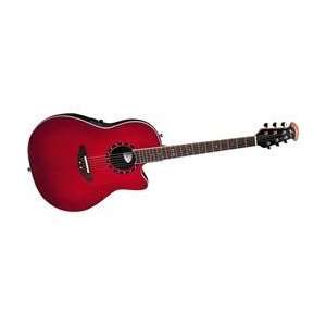   Shallow Acoustic Electric Guitar with Case, Black Musical Instruments