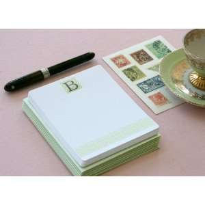  Letterpress Monogram Note Card Set B: Health & Personal 