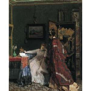 Hand Made Oil Reproduction   Alfred Stevens   32 x 40 inches   The 