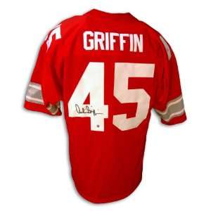 Archie Griffin Ohio State Red Jersey Autographed